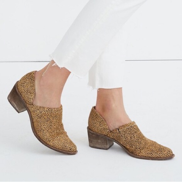 Madewell "The Brady Lowcut Bootie" Spotted Calf Hair 8 - Picture 1 of 8